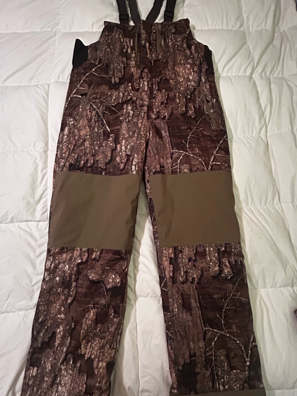 Women’s Lady Drake waterfowl Insulated Hunting Bib Overalls - XL Brown Camo